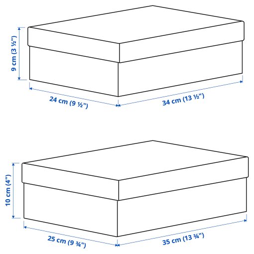 RÄTTAREN, кутия с капак, к-т 2 бр., 105.979.85
