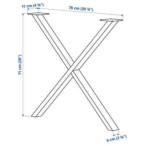 SKÅLSTA, крак за маса, X-образен, 106.116.51