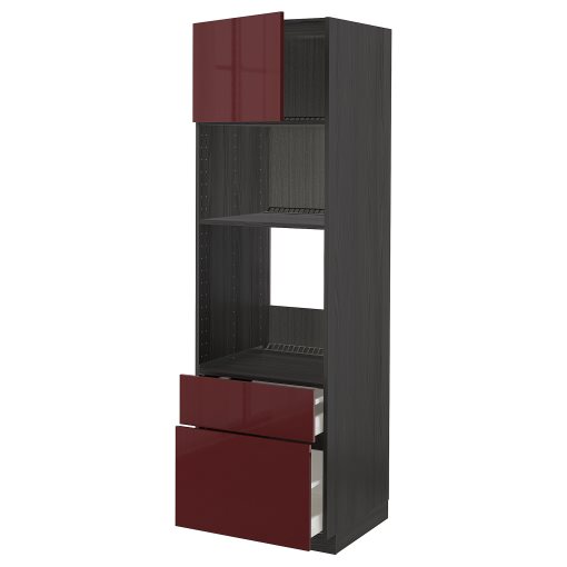 METOD/MAXIMERA, висок шкаф за фурнаа/микровълн+вр/2 чекм, 194.708.02