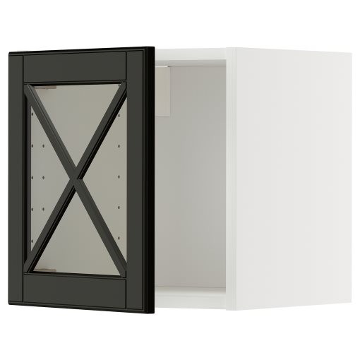 METOD, стенен шкаф със стъкл. врата/напр. летва, 195.789.54