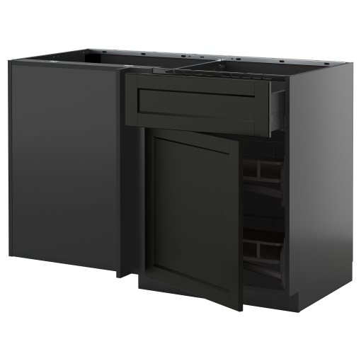 METOD/KNIVSHULT, ъглов долен шкаф с подвижни фитинги, 195.882.17