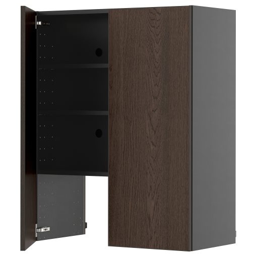 METOD, стенен шкаф за вграден аспиратор с рафт/врата, 195.886.46