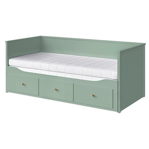 HEMNES, кушетка с 3 чекмеджета/2 матрака, 196.102.23