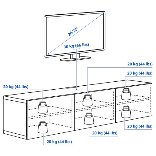 BESTÅ, TV шкаф с вратички, 196.121.80