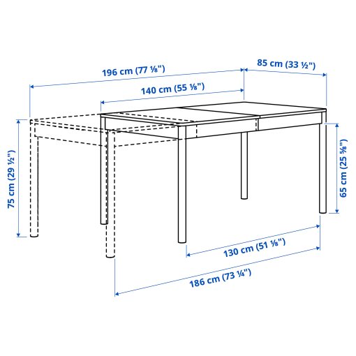 TONSTAD/TONSTAD, Маса и 4 стола, 196.123.78