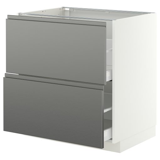 METOD/MAXIMERA, долен шкаф с 2 чела/2 високи чекмеджета, 80x60 см, 196.278.79