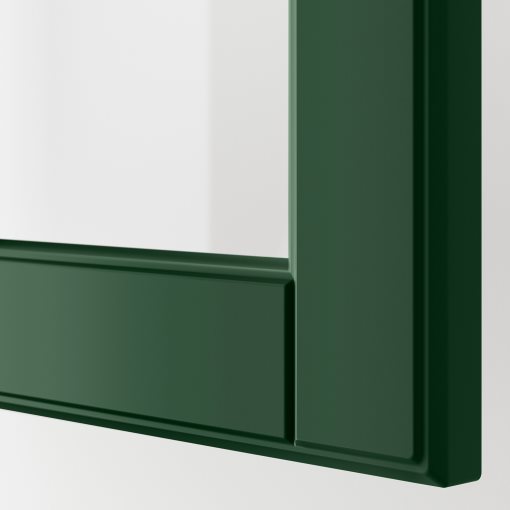 BODBYN, стъклена врата, 40x40 см, тъмнозелено, 204.445.48