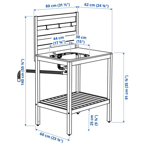 NÄMMARÖ, открит шкаф за мивка, 80x62 см, 206.088.13