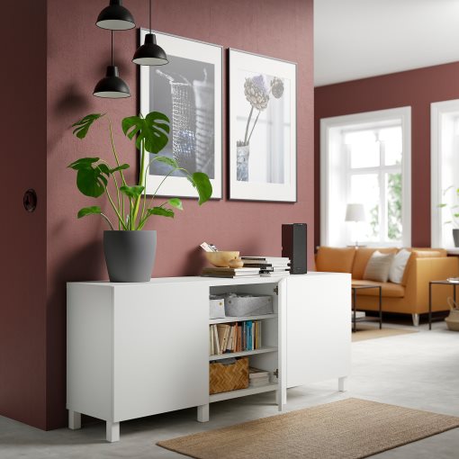 BESTÅ, комбиниран артикул за съхранение с врати, 291.397.18