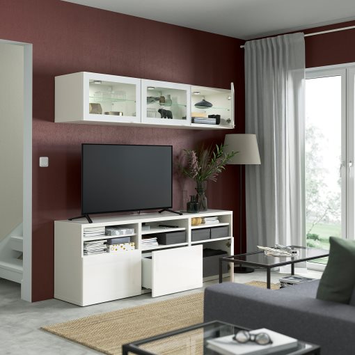 BESTÅ, TV секция/стъклени врати, 294.887.88
