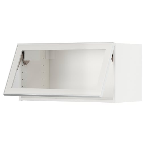 METOD, хоризонтален стенен шкаф, стъклена врата, push бутон, 294.905.88
