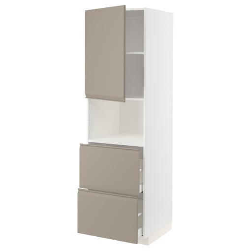 METOD/MAXIMERA, висок шкаф за микр. фурна, врата/2 чекм., 294.918.80