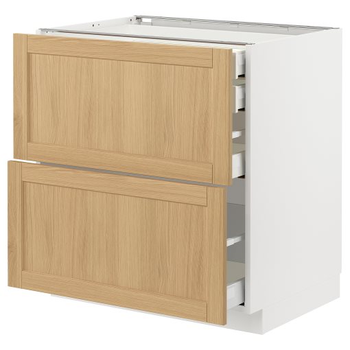 METOD/MAXIMERA, долен шкаф с 2 чела/2 ниски + 1 средно + 1 високо чекм., 295.091.49