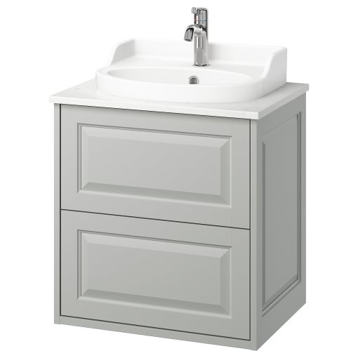 TANNFORSEN/RUTSJON, шкаф за мивка + чекмеджета/мивка/смесител, 295.210.47
