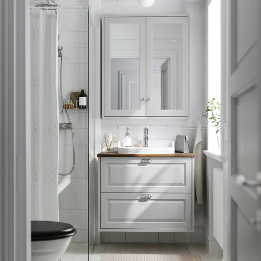 TANNFORSEN/RUTSJON, шкаф за мивка + чекмеджета/мивка/смесител, 295.214.05