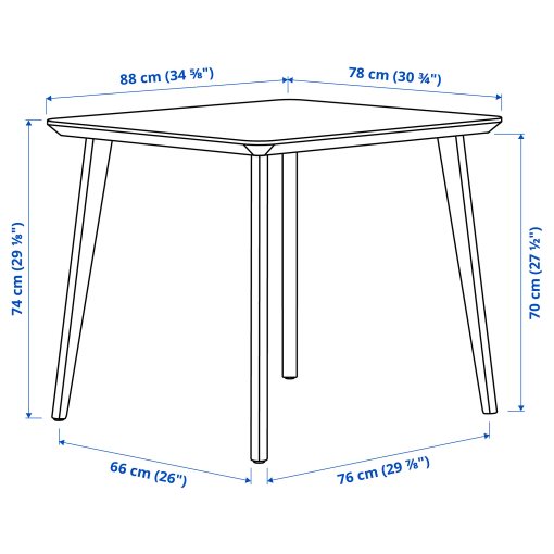LISABO/KRYLBO, маса и 2 стола, 295.355.39