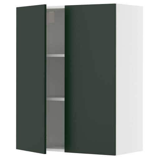 METOD, стенен шкаф с рафтове/2 вратички, 295.574.18