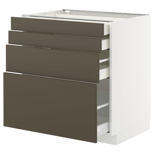 METOD/MAXIMERA, долен шкаф 4 чела/4 чекмеджета, 295.582.53