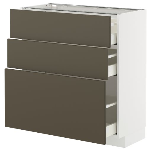 METOD/MAXIMERA, долен шкаф с 3 чекмеджета, 295.585.97