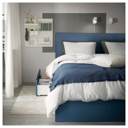 MALM, високо легло+4 кутии за съхранение, 295.599.88
