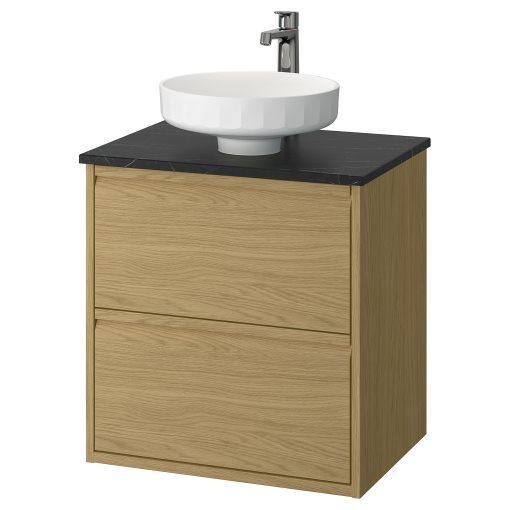 ÄNGSJÖN/LERSJÖN, шкаф за мивка+чекмеджета/мивка/смесител, 295.712.83