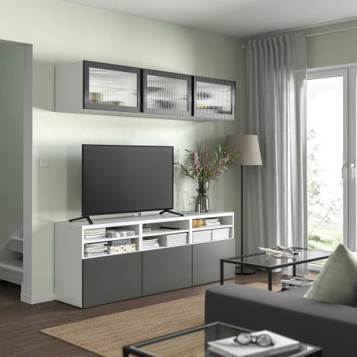 BESTÅ, TV секция/стъклени врати, 295.751.82