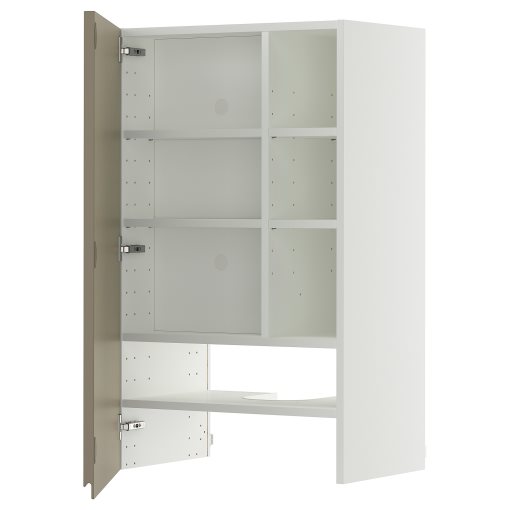 METOD, стенен шкаф за вгр. аспиратор с рафт/врата, 295.764.45