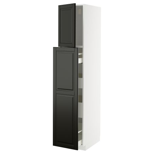 METOD/MAXIMERA, висок шкаф, изтегл. ф-я, 1 врата/4 чекм., 295.786.99