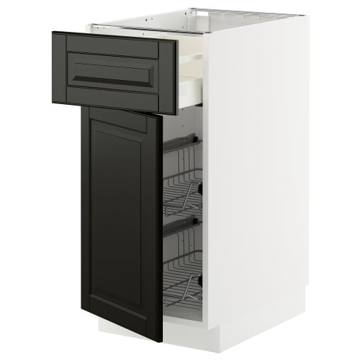 METOD/MAXIMERA, долен шкаф с телена кошница/чекм./врата, 295.788.40