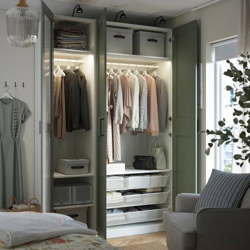 PAX/KAMMARTORP/GRIMO, гардероб - комбинация, 295.792.55