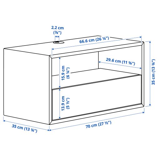 EKET, Стенен аудио/видео рафт с релса, 295.809.75
