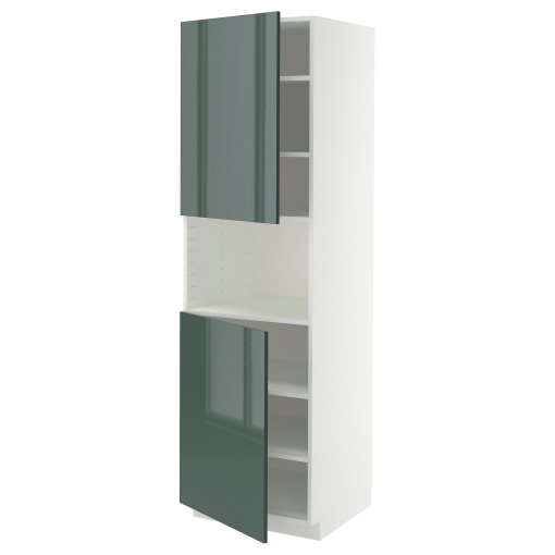 METOD, висок шкаф за микровълнова с 2 врати/рафт, 295.860.48
