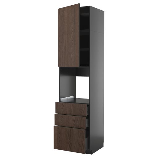 METOD/KNIVSHULT, висок шкаф за фурна с врата/3 чекм., 295.879.67