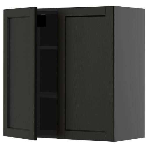 METOD, стенен шкаф с рафтове/2 вратички, 295.889.95