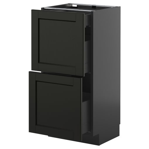 METOD/KNIVSHULT, долен шкаф с 2 чела/3 чекмеджета, 295.895.70