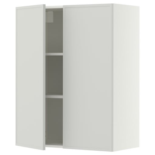 METOD, стенен шкаф с рафтове/2 вратички, 80x100 см, 296.056.93
