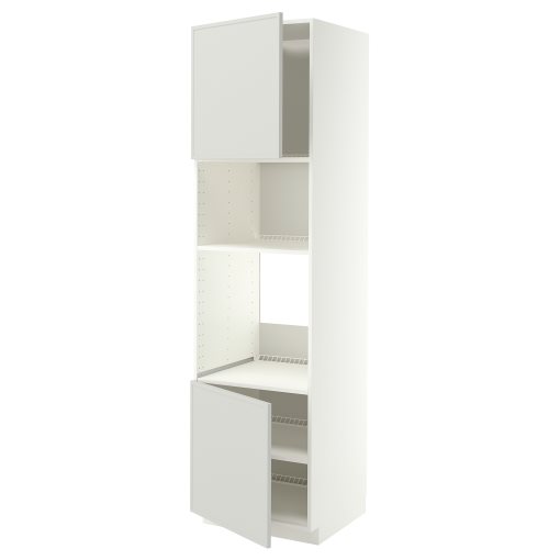 METOD, висок шкаф за фурна/микровълнова с 2 вр./рафт, 60x60x220 см, 296.062.11