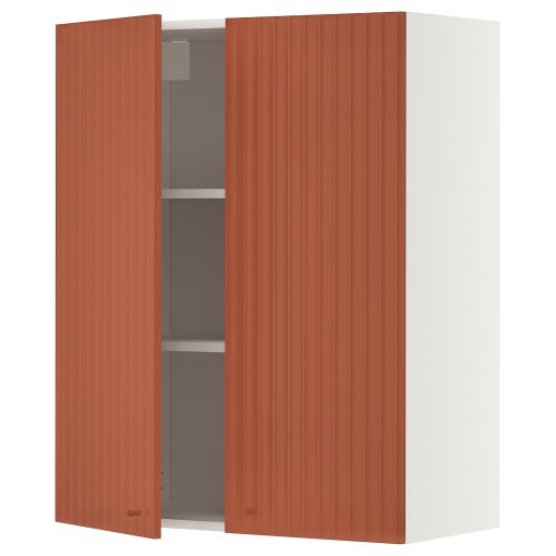 METOD, стенен шкаф с рафтове/2 вратички, 80x100 см, 296.119.34