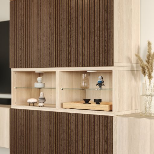 BESTÅ, комбинация за съхранение, аудио/видео, 360x42x231 см, 296.120.90