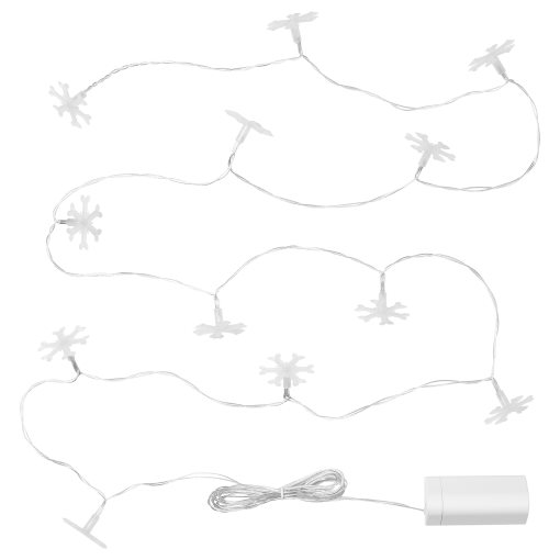 STRÅLA, LED гирлянда с 12 лампички, работи на батерии, 305.627.20