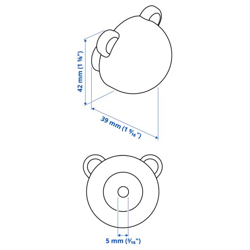 GREJSIMOJS, дръжка, мече, 38 мм, 306.174.16