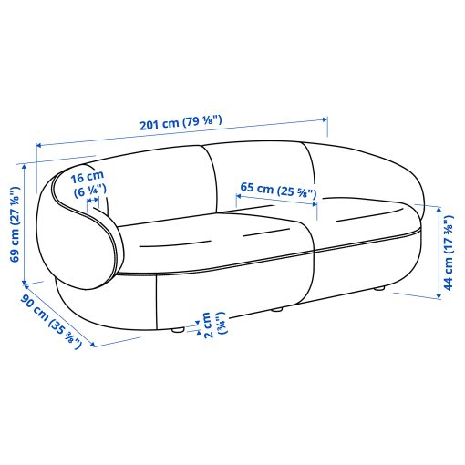 LILLESÄTER, 3-местен диван, 306.184.92