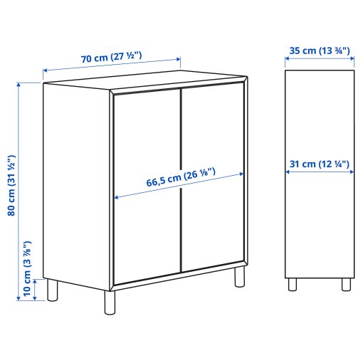 EKET, комбинация шкаф с крака, 70x35x80 см, 393.880.00