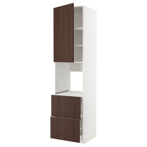 METOD/MAXIMERA, висок шкаф за фурнаа+врата/2 чекм, 394.597.33