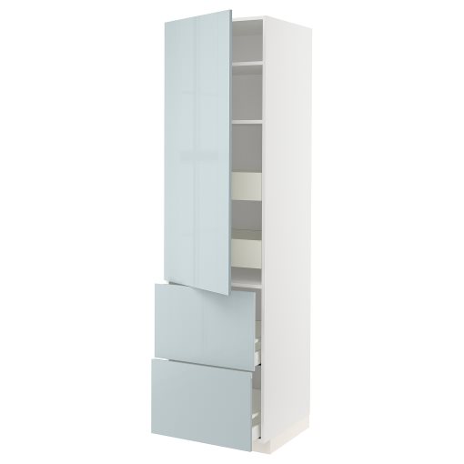 METOD/MAXIMERA, Висок шкаф+рафтове/4 чекм/врата/2 чела, 394.795.33