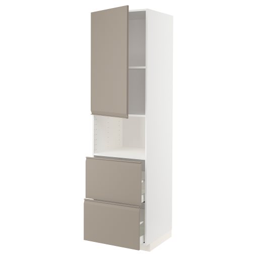 METOD/MAXIMERA, висок шкаф за микр. фурна, врата/2 чекм., 394.926.24