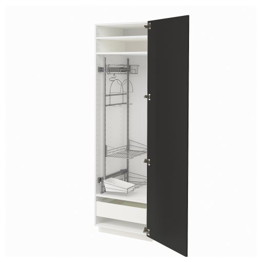 METOD/MAXIMERA, висок шкаф с отдел. за почиств. аксесоари, 394.977.30