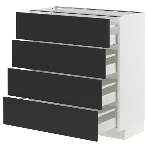 METOD/MAXIMERA, долен шкаф с 4 чела/4 чекмеджета, 394.981.31