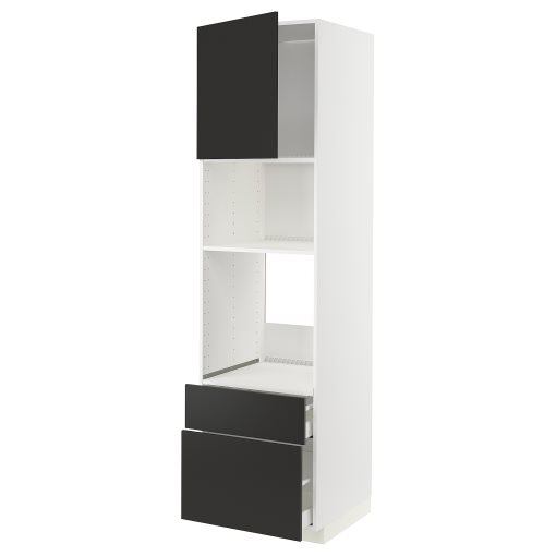 METOD/MAXIMERA, висок шкаф за фурна/микровълн. с врата/2 чекм., 394.985.79