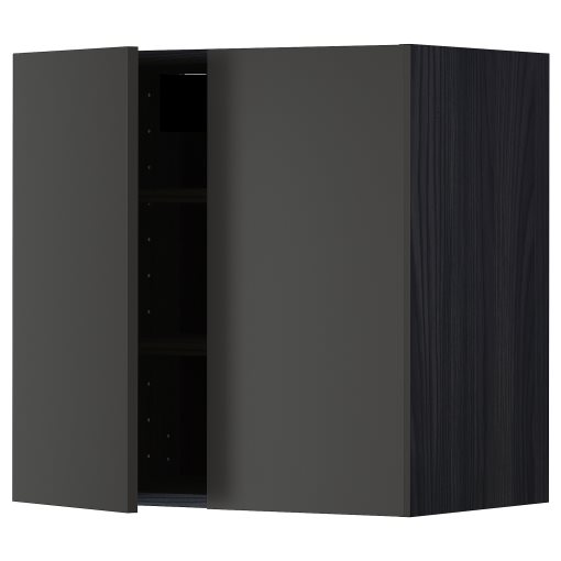 METOD, стенен шкаф с рафтове/2 вратички, 394.987.15